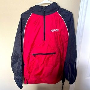 Mustangs Soccer Black & Red Windbreaker